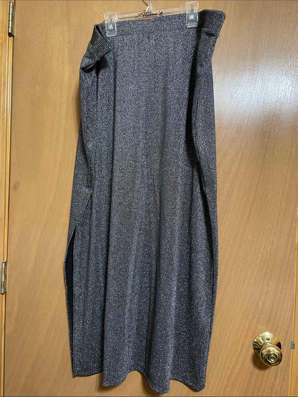 Old Navy Shimmery Charcoal Maxi Skirt